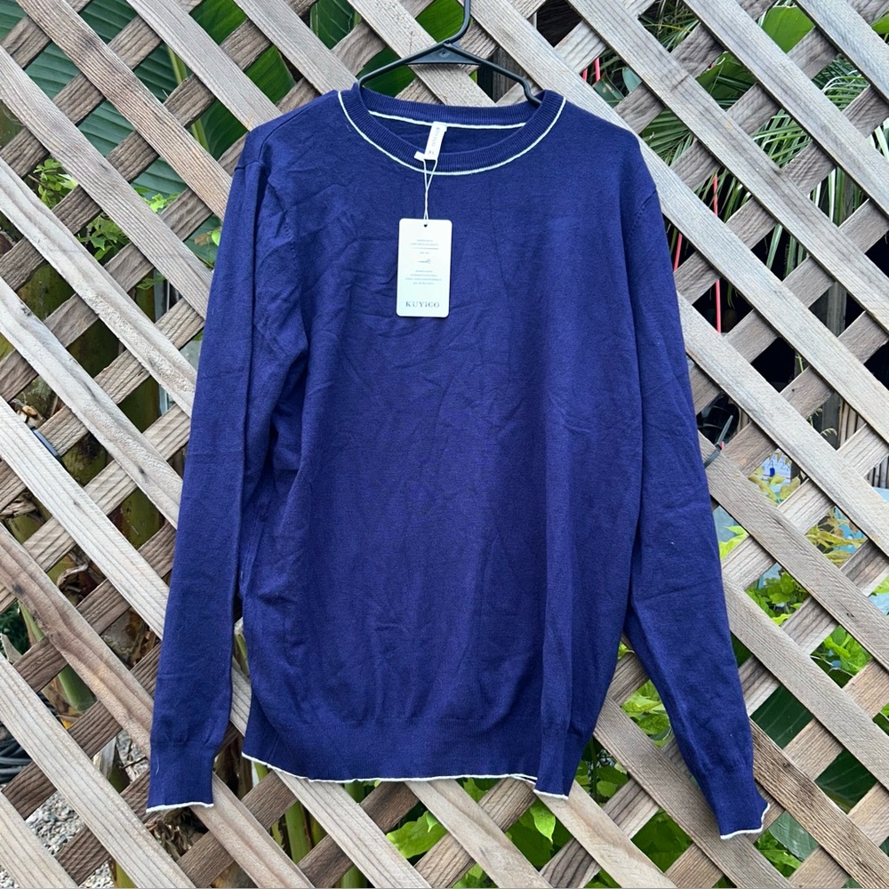 NWT Kuyigo Men’s Long Sleeve Blue Shirt XL